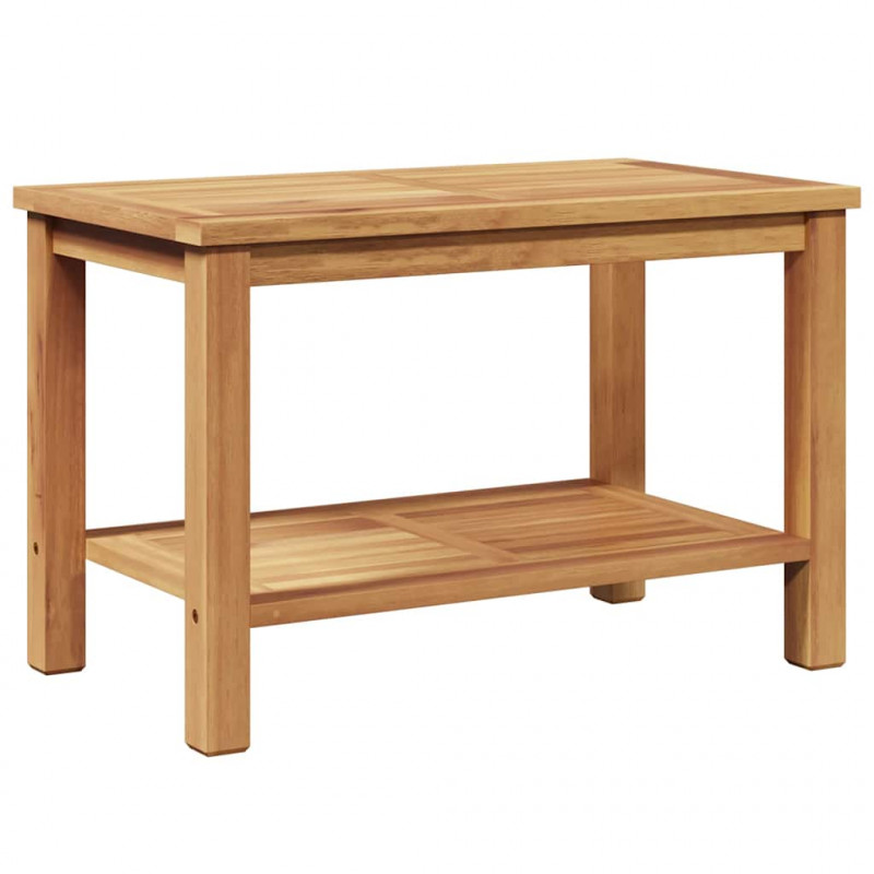 Stolik kawowy Brązowy 70 x 40 x 45 cm Lite drewno tekowe