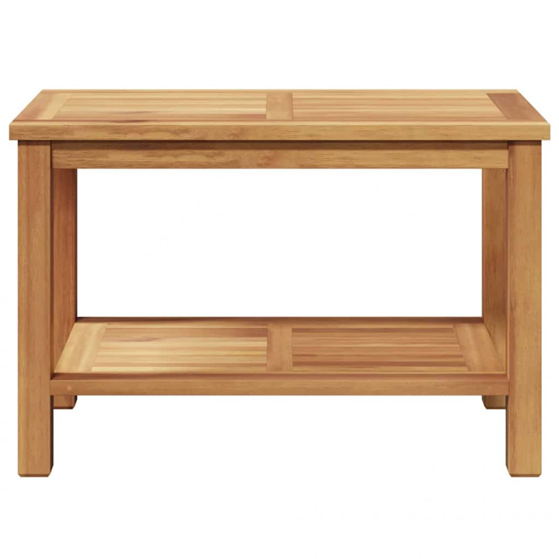 Stolik kawowy Brązowy 70 x 40 x 45 cm Lite drewno tekowe