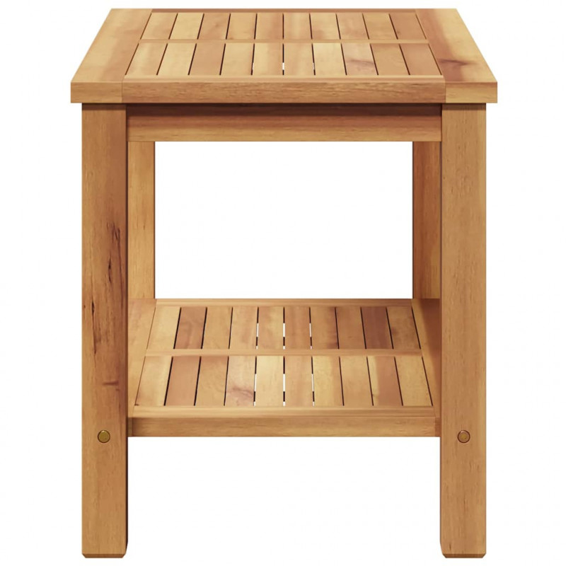 Stolik kawowy Brązowy 70 x 40 x 45 cm Lite drewno tekowe