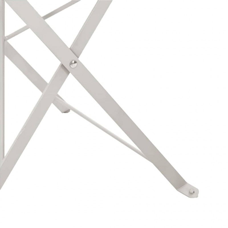 Składane krzesło ogrodowe 2 pcs Beżowy 42 x 46 x 82 cm Metal