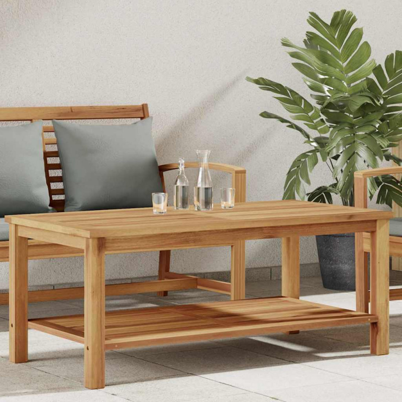 Stolik kawowy Brązowy 110 x 55 x 45 cm Lite drewno tekowe
