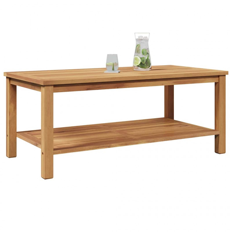 Stolik kawowy Brązowy 110 x 55 x 45 cm Lite drewno tekowe