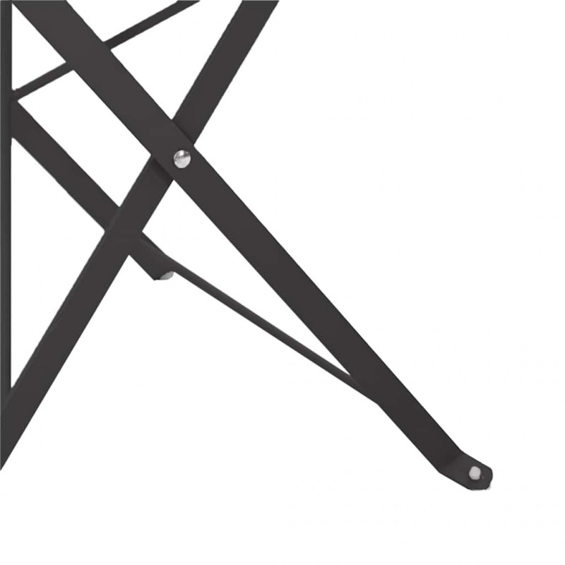 Składane krzesło ogrodowe 2 pcs Antracyt 42 x 46 x 82 cm Metal