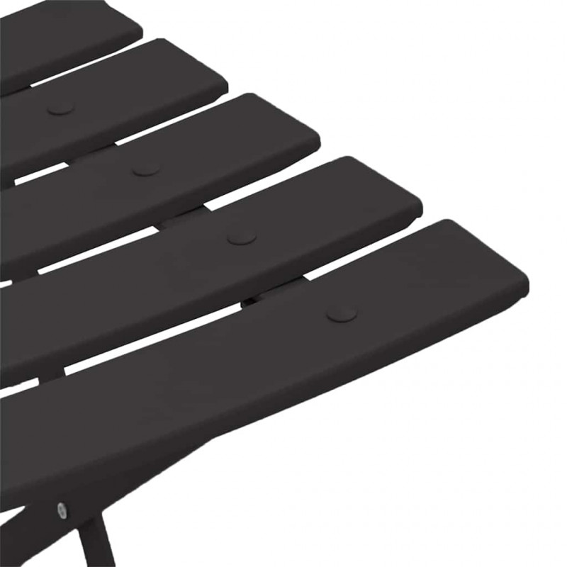 Składane krzesło ogrodowe 2 pcs Antracyt 42 x 46 x 82 cm Metal