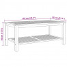 Stolik kawowy Brązowy 110 x 55 x 45 cm Lite drewno tekowe