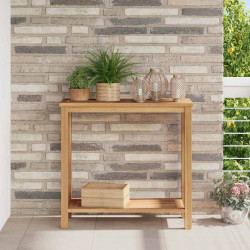 Konsola Brązowy 85 x 35 x 75 cm Lite drewno teakowe