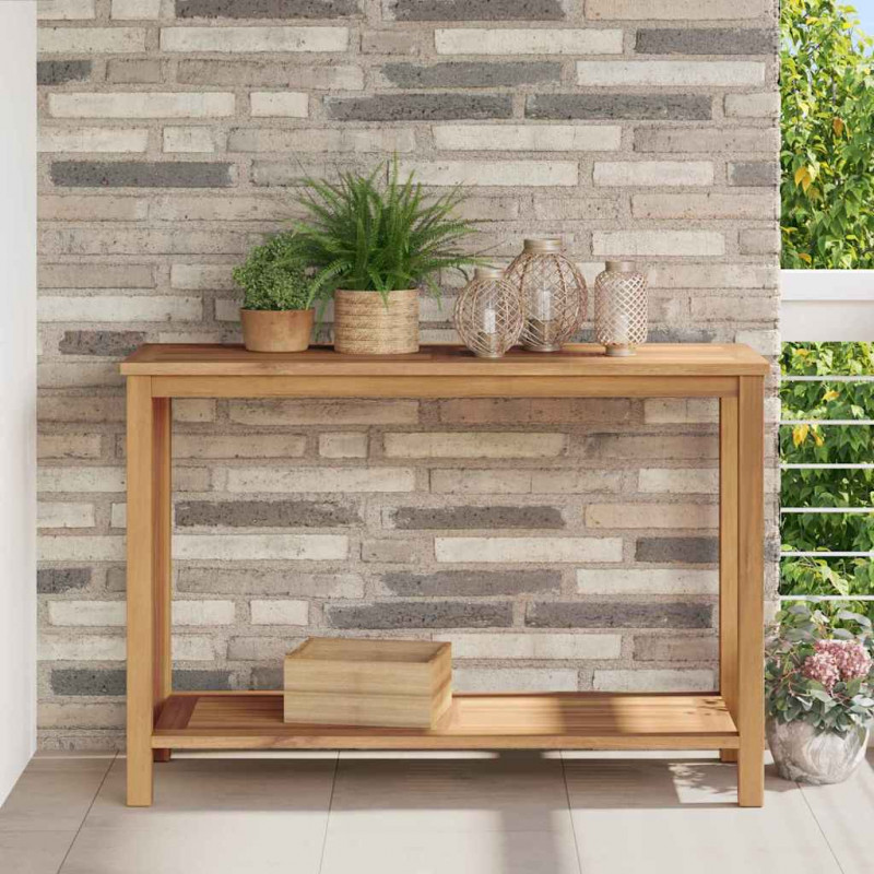 Konsola Brązowy 110 x 40 x 45 cm Lite drewno teakowe