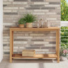 Konsola Brązowy 110 x 40 x 45 cm Lite drewno teakowe