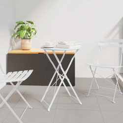 Stolik bistro Biały Ø 50 x 71 cm Stal malowana proszkowo