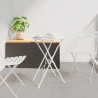 Stolik bistro Biały Ø 50 x 71 cm Stal malowana proszkowo