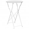 Stolik bistro Biały Ø 50 x 71 cm Stal malowana proszkowo