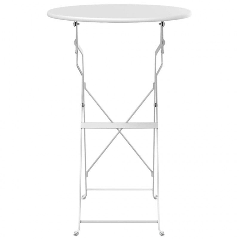 Stolik bistro Biały Ø 50 x 71 cm Stal malowana proszkowo