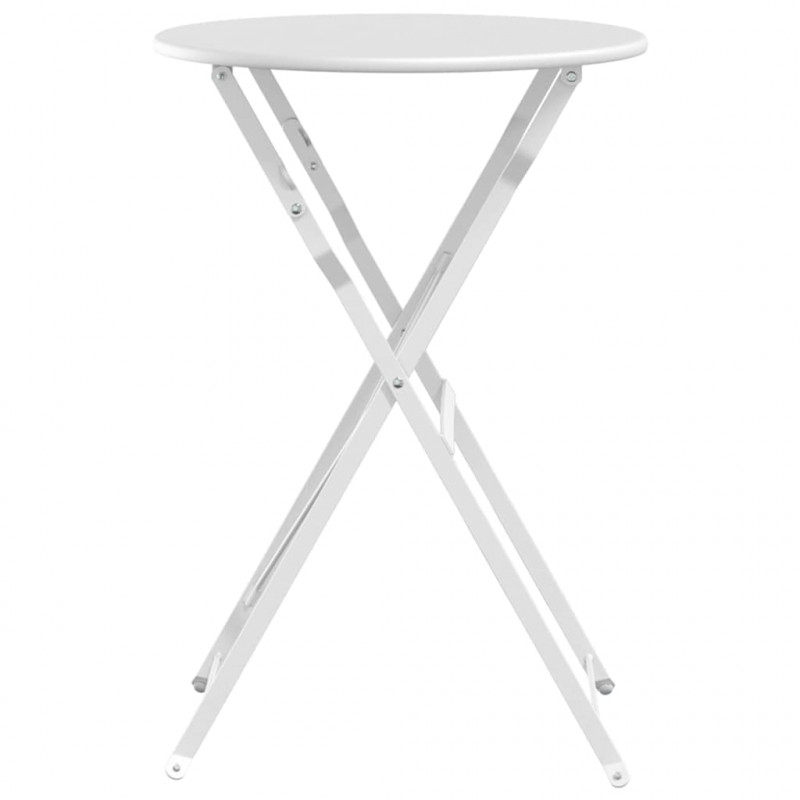 Stolik bistro Biały Ø 50 x 71 cm Stal malowana proszkowo