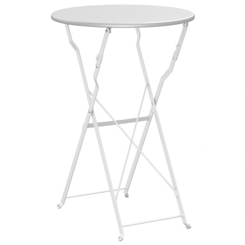 Stolik bistro Biały Ø 50 x 71 cm Stal malowana proszkowo