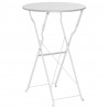Stolik bistro Biały Ø 50 x 71 cm Stal malowana proszkowo