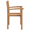 Krzesło 2 pcs Brązowy 56 x 55 x 90.5 cm Lite drewno teakowe