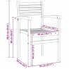 Krzesło 2 pcs Brązowy 56 x 55 x 90.5 cm Lite drewno teakowe