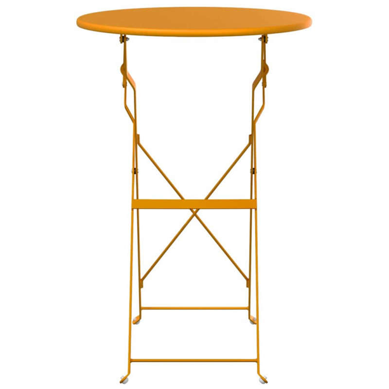 Stolik bistro Musztardowy Ø 50 x 71 cm Stal malowana proszkowo