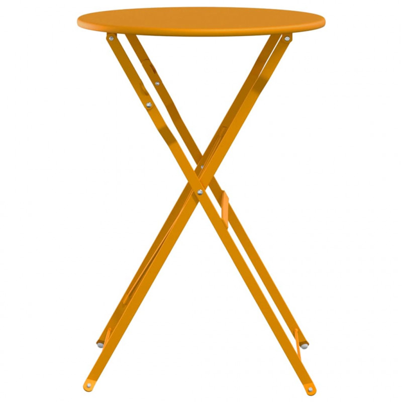 Stolik bistro Musztardowy Ø 50 x 71 cm Stal malowana proszkowo