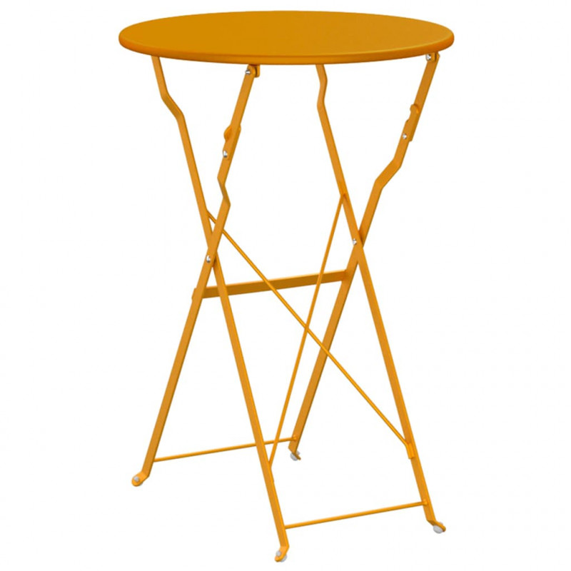 Stolik bistro Musztardowy Ø 50 x 71 cm Stal malowana proszkowo