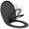 Deska toaletowa Antracyt 47 x 37 x 4 cm Duroplast