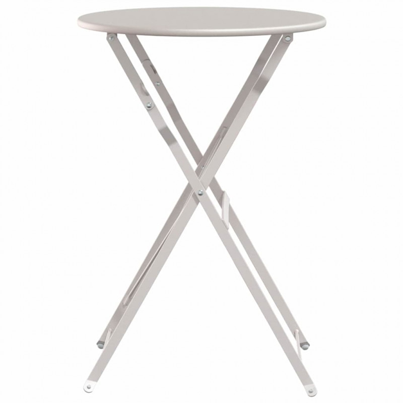 Stolik bistro Beżowy Ø 50 x 71 cm Stal malowana proszkowo