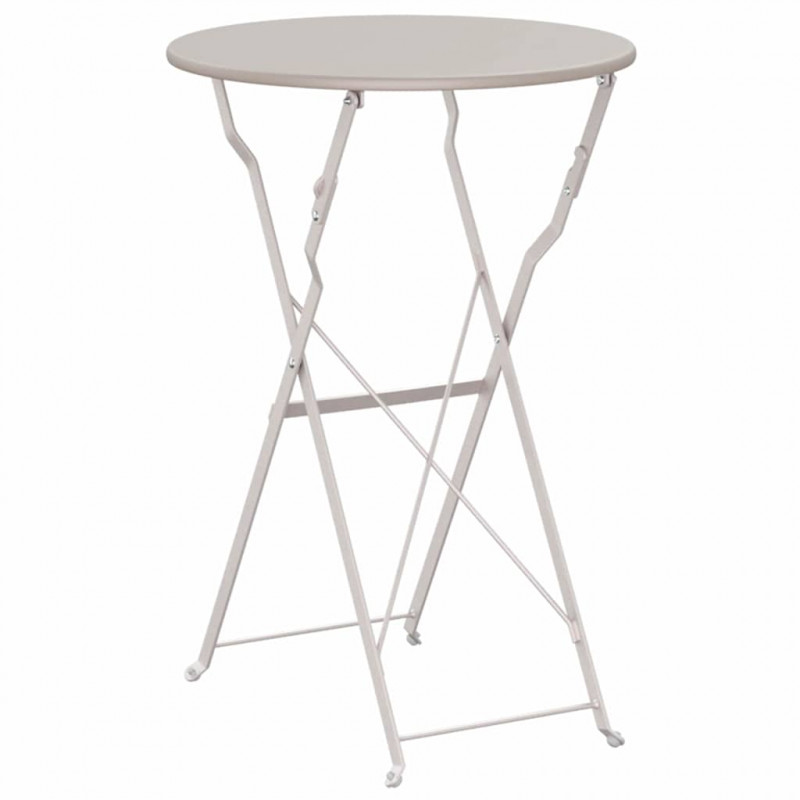 Stolik bistro Beżowy Ø 50 x 71 cm Stal malowana proszkowo