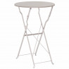Stolik bistro Beżowy Ø 50 x 71 cm Stal malowana proszkowo
