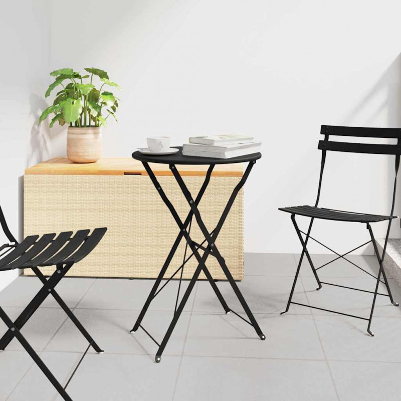 Stolik bistro Antracyt Ø 50 x 71 cm Stal malowana proszkowo
