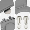 Deska toaletowa Szary 47 x 37 x 4 cm Duroplast