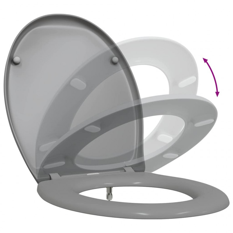 Deska toaletowa Szary 47 x 37 x 4 cm Duroplast