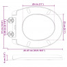 Deska toaletowa Szary 47 x 37 x 4 cm Duroplast