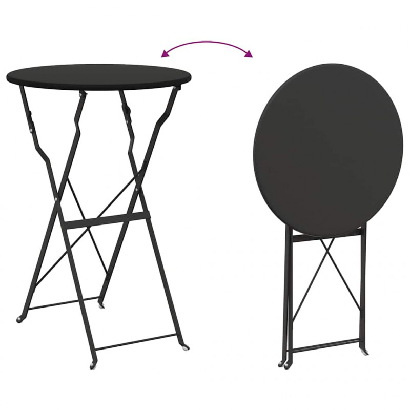 Stolik bistro Antracyt Ø 50 x 71 cm Stal malowana proszkowo