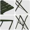 Składany zestaw bistro 3 pcs Las Stal