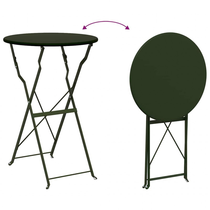 Składany zestaw bistro 3 pcs Las Stal