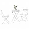 Składany zestaw bistro 3 pcs Biały Stal