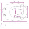 Deska toaletowa Antracyt 47 x 37 x 4 cm Duroplast