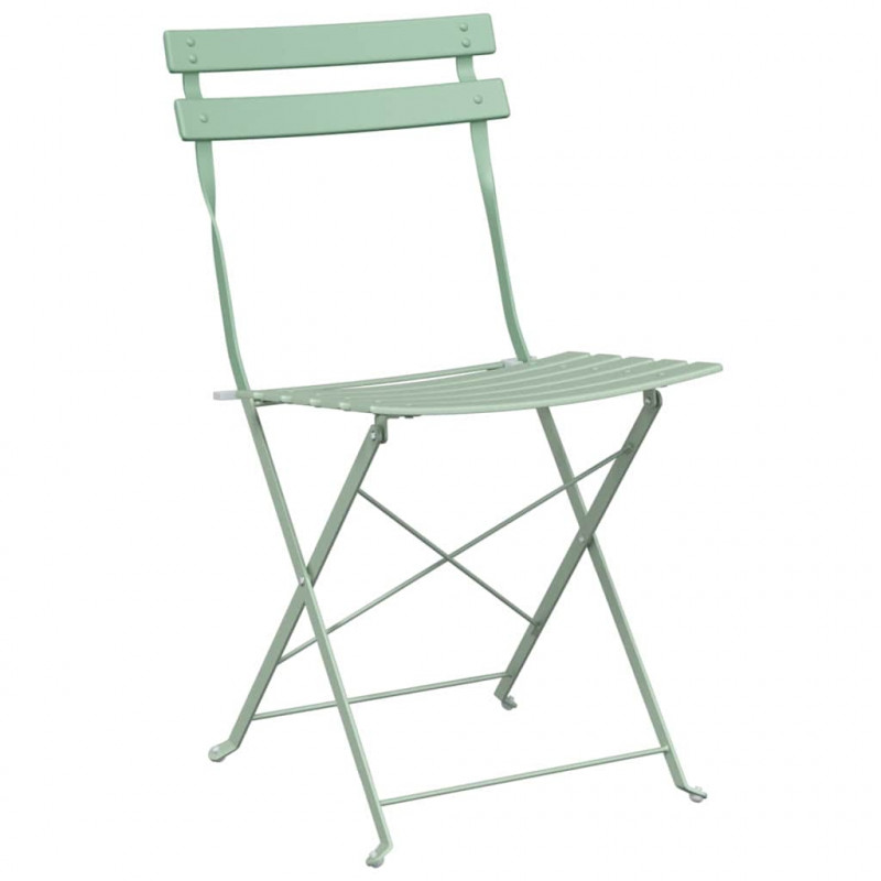 Składany zestaw bistro 3 pcs Morska zieleń Stal