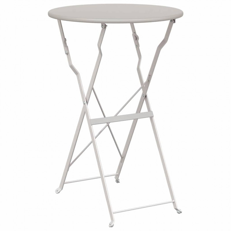 Składany zestaw bistro 3 pcs Beżowy Stal