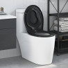 Deska toaletowa Czarny 47 x 37 x 4 cm Duroplast