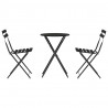 Składany zestaw bistro 3 pcs Antracyt Stal