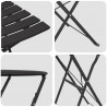 Składany zestaw bistro 3 pcs Antracyt Stal