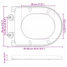 Deska toaletowa Antracyt 49 x 36 x 4 cm Duroplast
