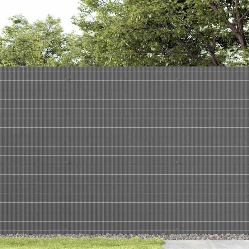 Ogrodzenie dwustronne szare 1,8x3 m PVC