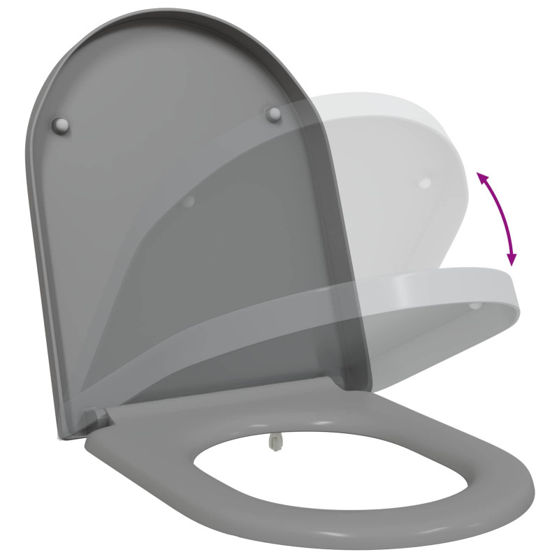Deska toaletowa Szary 49 x 36 x 4 cm Duroplast