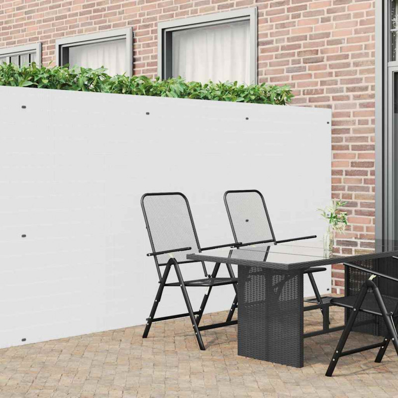 Ogrodzenie Ogrodowe Dwustronne Białe 1,8x5 m PVC