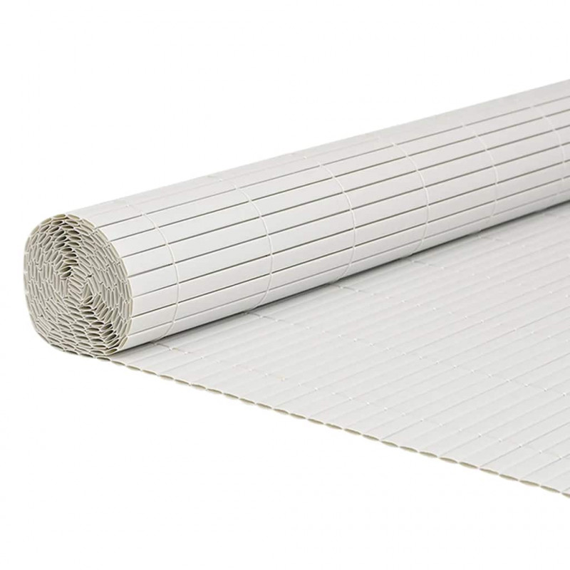 Ogrodzenie Ogrodowe Dwustronne Białe 1,8x5 m PVC