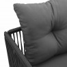 Krzesło z poduszką 4 pcs Czarny i antracyt Rattan PE