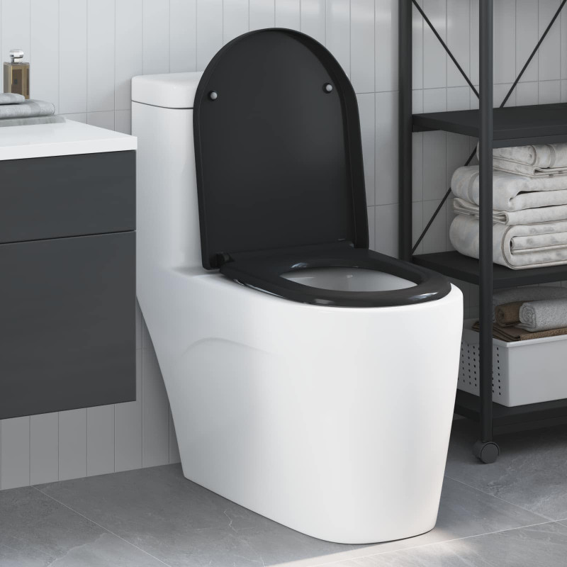 Deska toaletowa Czarny 49 x 36 x 4 cm Duroplast