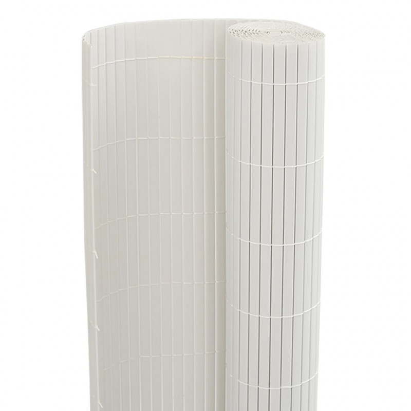 Ogrodzenie Ogrodowe Dwustronne Białe 1,8x5 m PVC